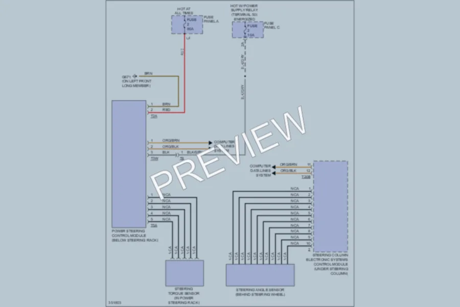2011 Audi A3 Electronic Power Steering wiring diagram preview