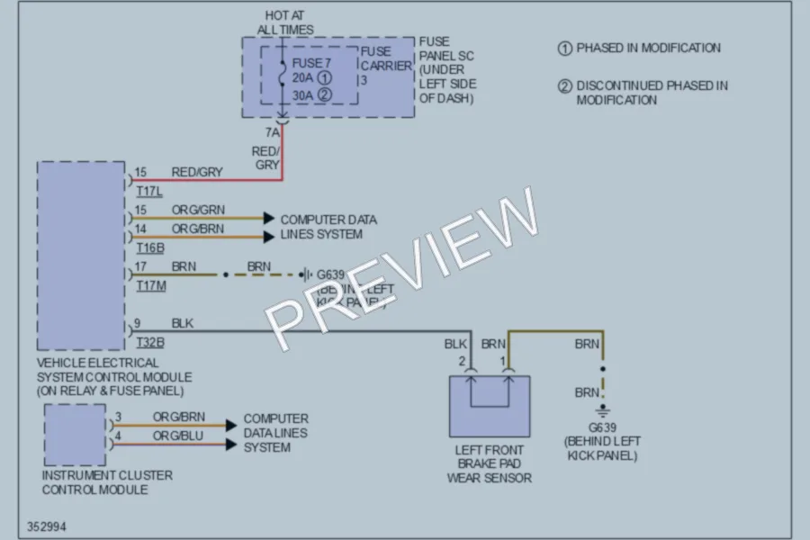 2011 Audi A5 Warning Systems wiring diagram preview