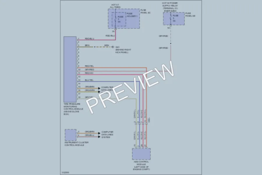2011 Audi A6 Warning Systems wiring diagram preview