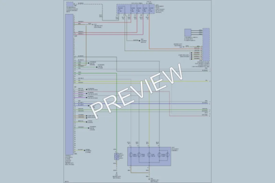 2011 Audi A8 Headlights wiring diagram preview
