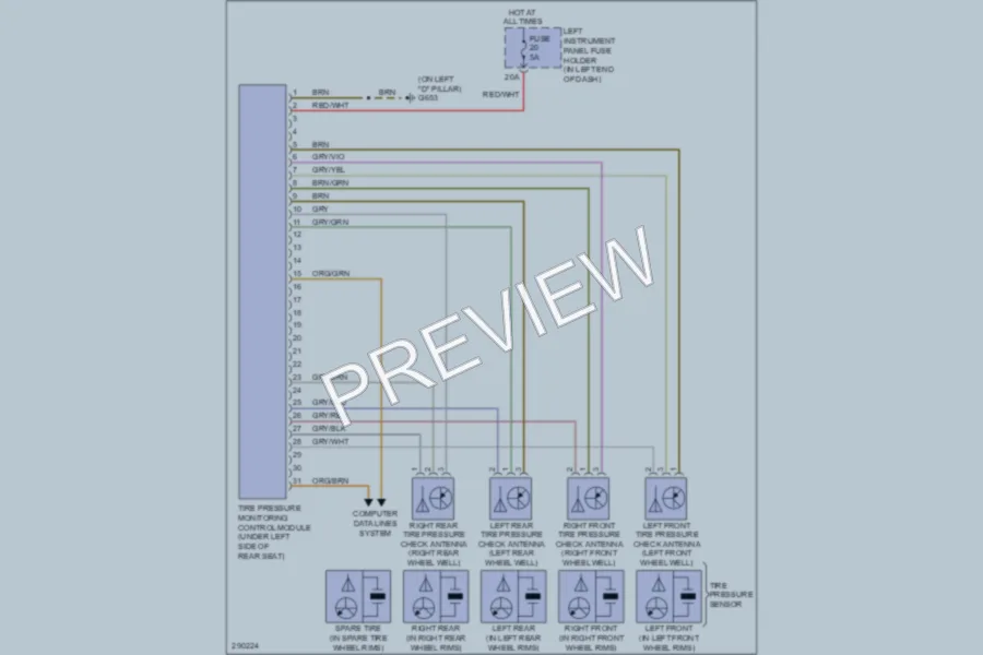 2011 Audi A8L Warning Systems wiring diagram preview