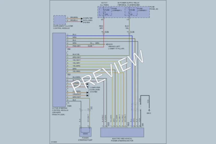 2011 Audi Q5 Electronic Power Steering wiring diagram preview