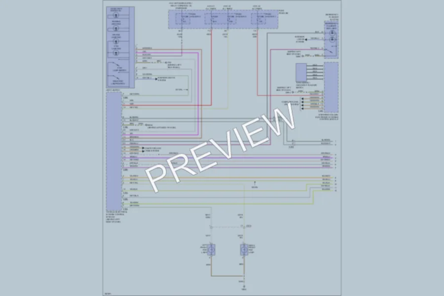 2011 Audi Q7 Headlights wiring diagram preview