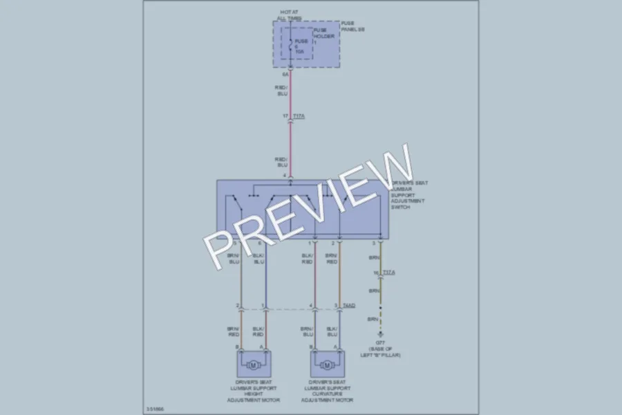 2011 Audi Q7 Power Seats wiring diagram preview