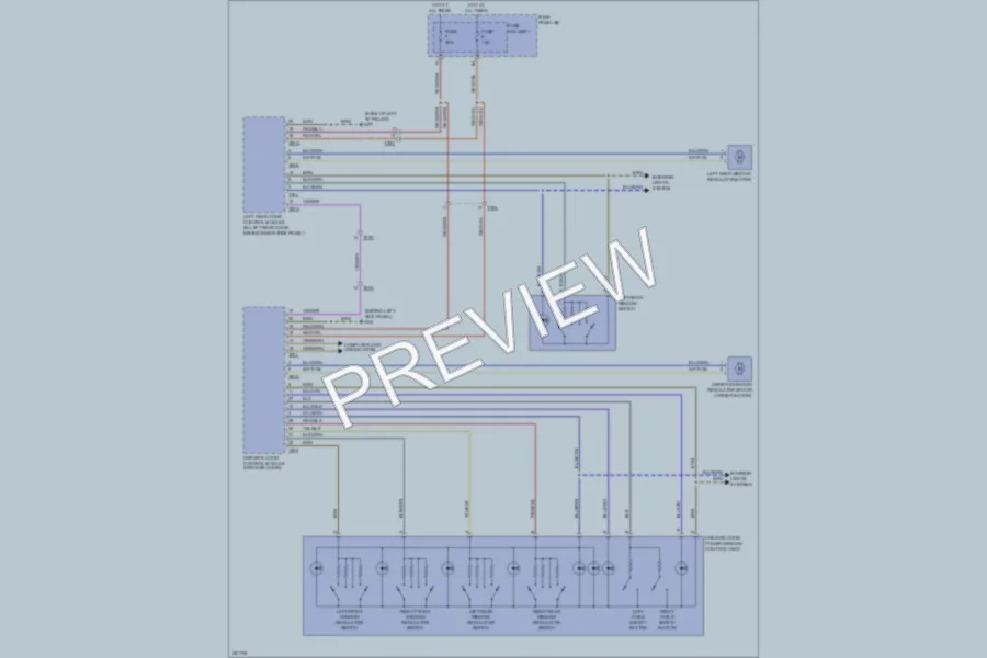 2011 Audi Q7 Power Windows wiring diagram preview