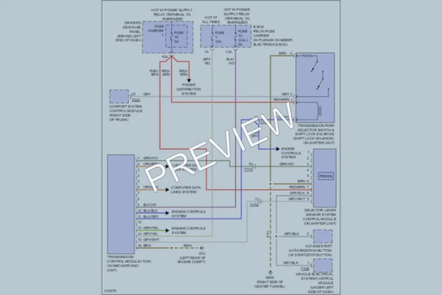 2011 Audi S4 Transmission wiring diagram preview