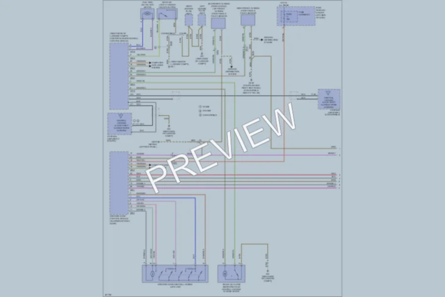 2011 Audi S5 Power Door Locks wiring diagram preview