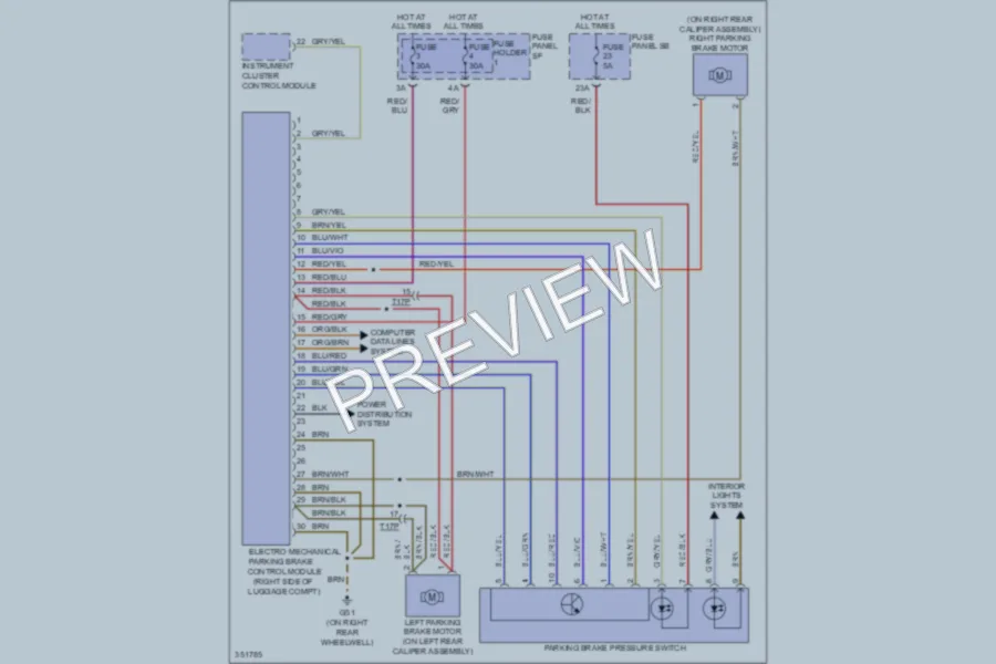 2011 Audi S6 Shift Interlock wiring diagram preview