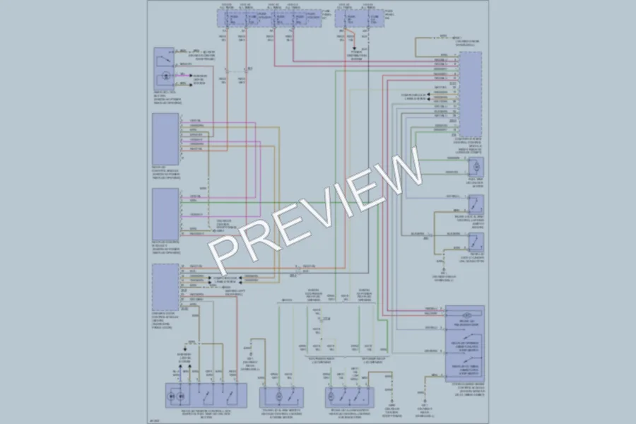 2011 Audi S6 Trunk Tailgate Fuel Door wiring diagram preview