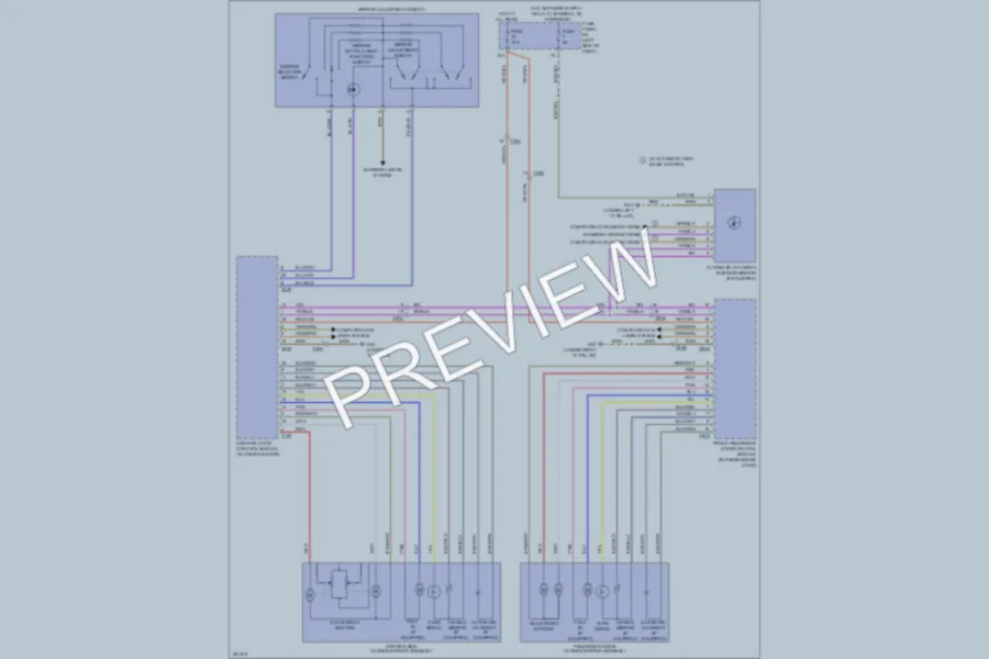 2011 Audi TT Power Mirrors wiring diagram preview