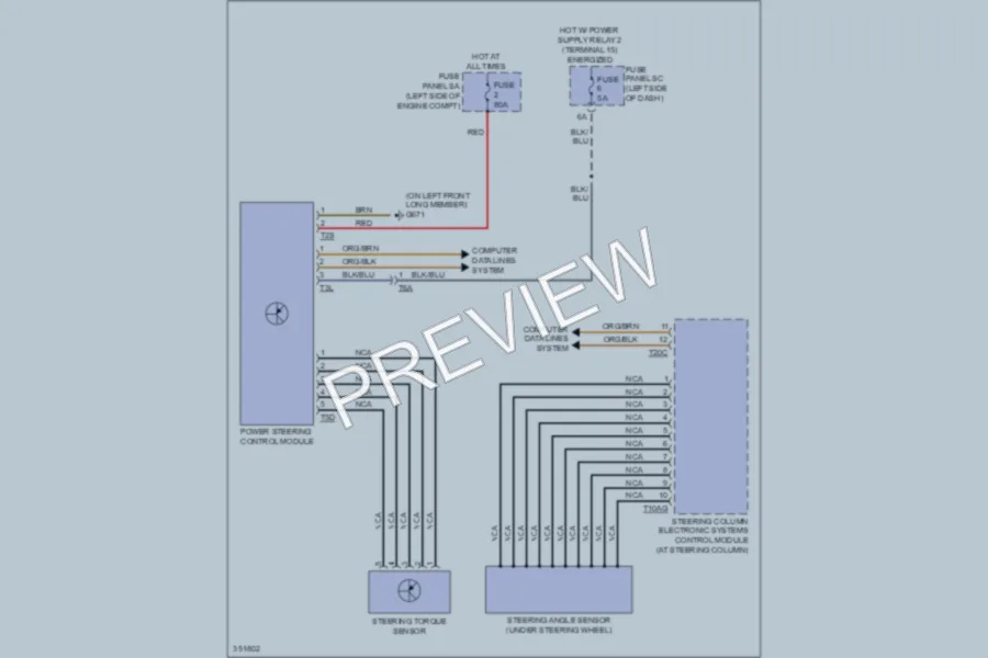 2011 Audi TTS Electronic Power Steering wiring diagram preview