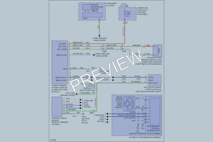 2011 Buick LaCrosse Electronic Power Steering wiring diagram preview