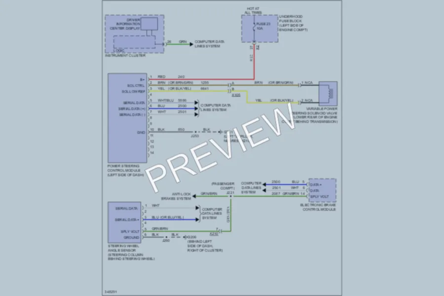2011 Buick Regal Electronic Power Steering wiring diagram preview