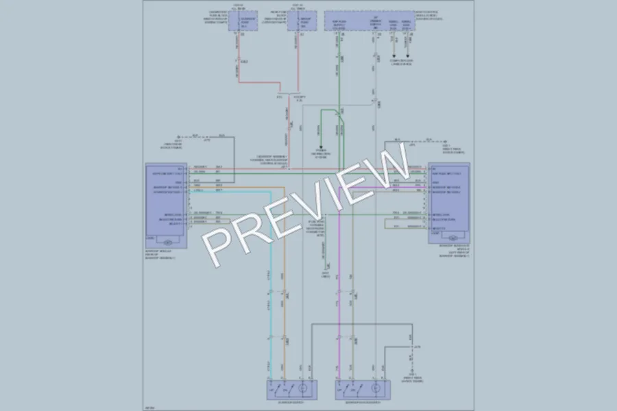 2011 Cadillac CTSV Power Top Sunroof wiring diagram preview