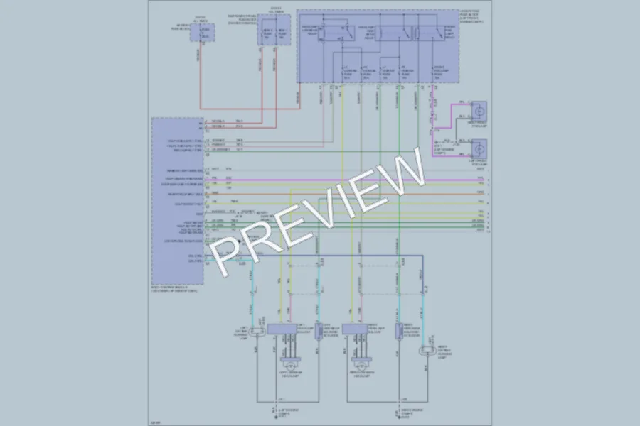 2011 Cadillac SRX Headlights wiring diagram preview
