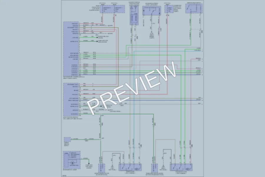 2011 Cadillac SRX Power Door Locks wiring diagram preview