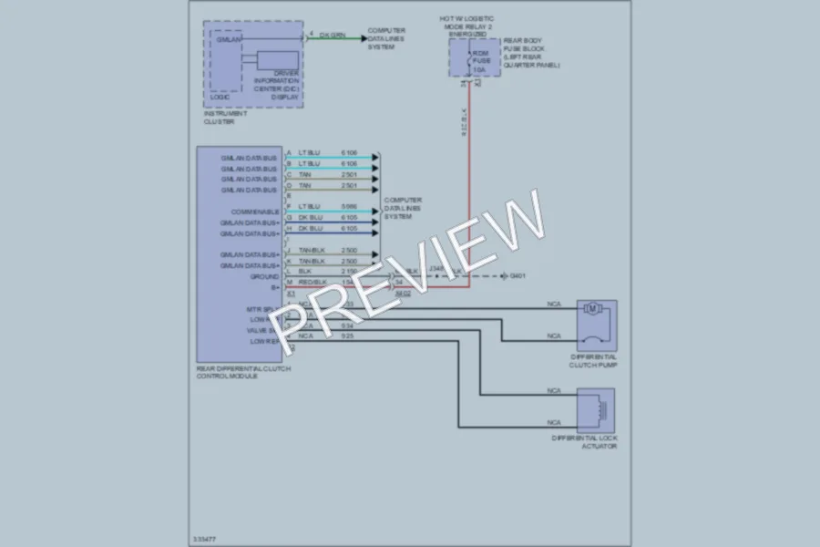 2011 Cadillac SRX Transmission wiring diagram preview