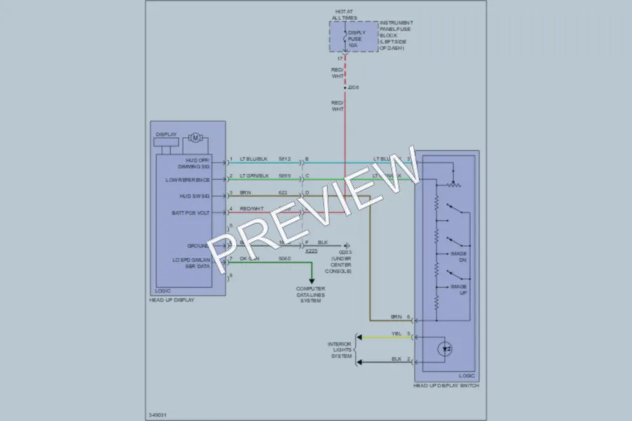 2011 Chevrolet Camaro Instrument Cluster wiring diagram preview
