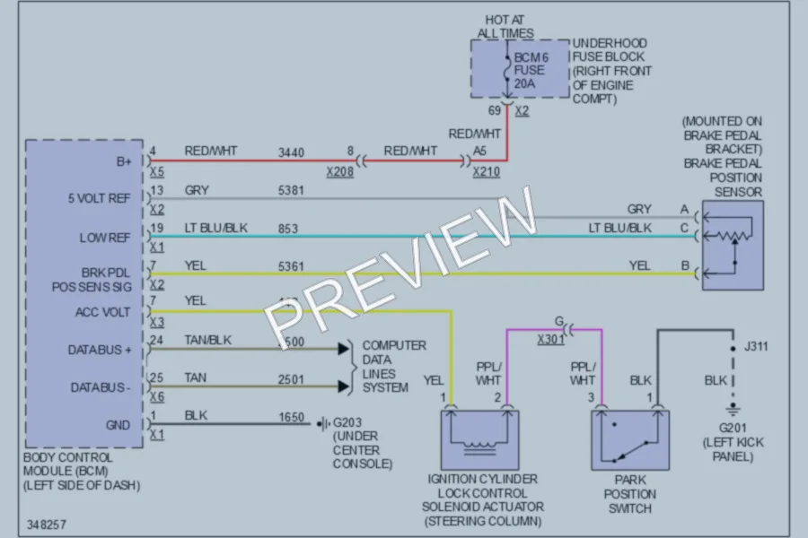 2011 Chevrolet Camaro Shift Interlock wiring diagram preview