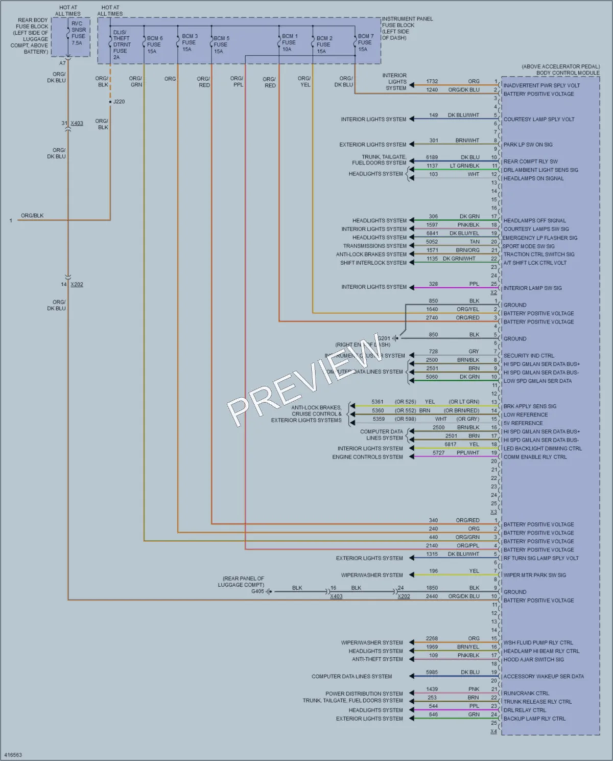 2011 Chevrolet Caprice Body Control Modules wiring diagram preview