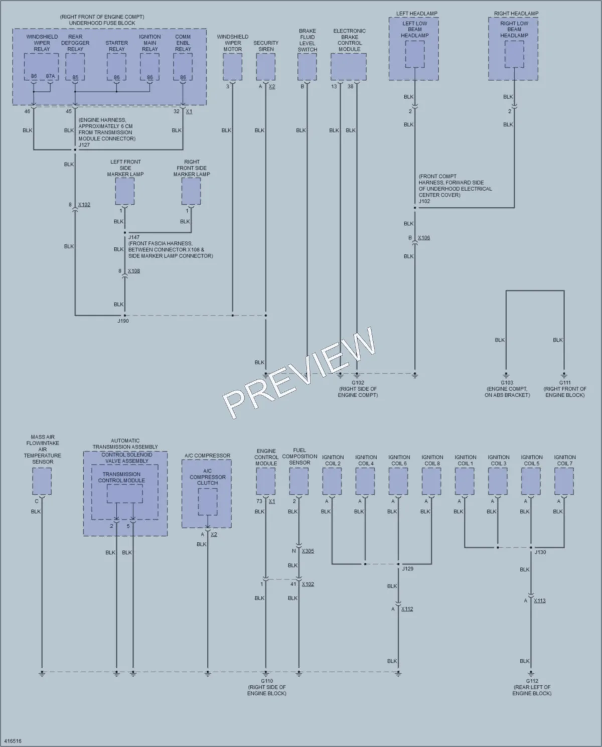 2011 Chevrolet CapricePPV Ground Distribution wiring diagram preview