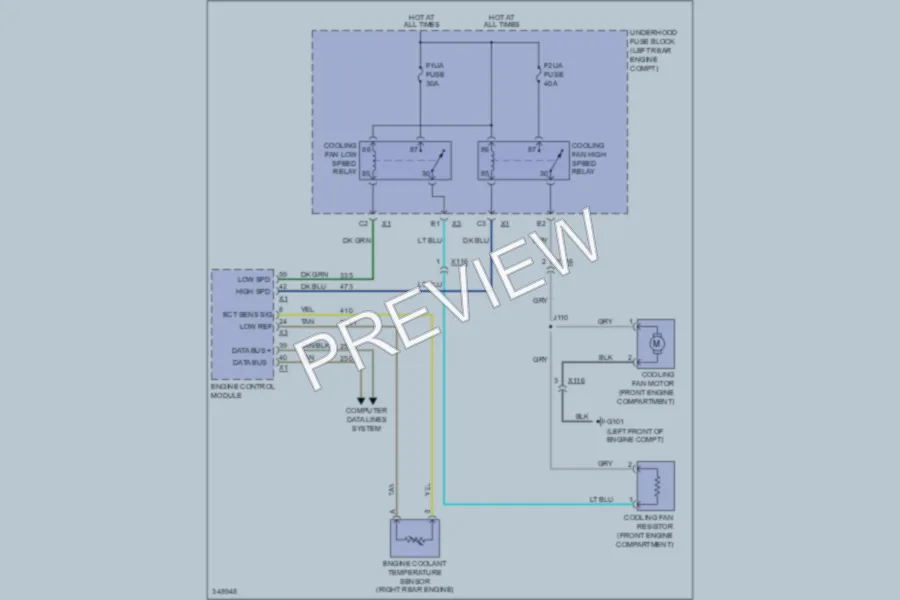 2011 Chevrolet Equinox Cooling Fan wiring diagram preview