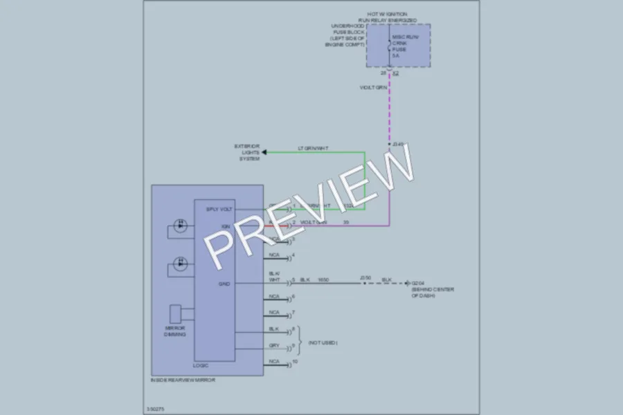 2011 Chevrolet Volt Power Mirrors wiring diagram preview