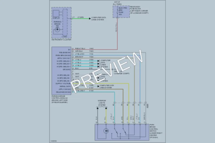 2011 Chevrolet Volt Shift Interlock wiring diagram preview