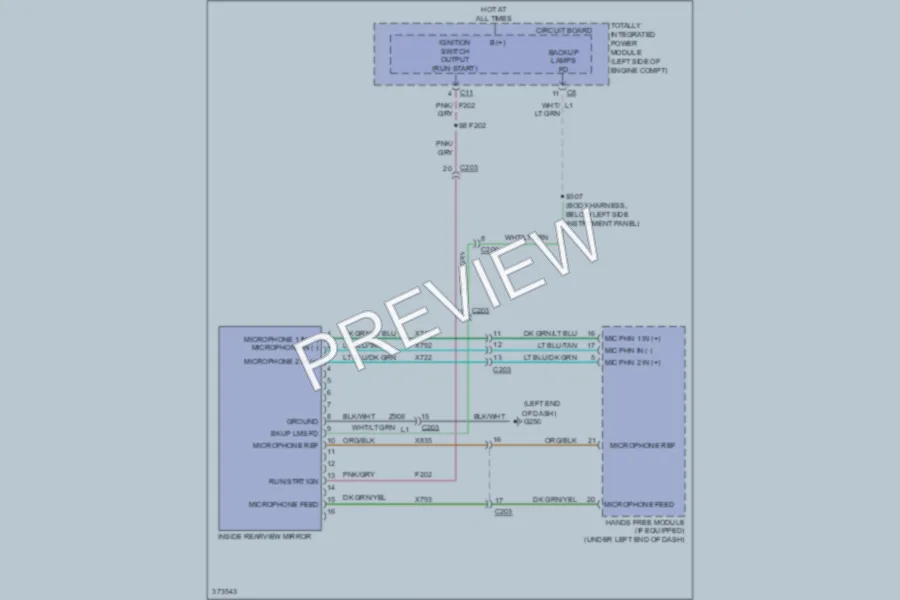 2011 Dodge Caliber Power Mirrors wiring diagram preview