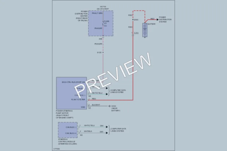 2011 Dodge Challenger Electronic Power Steering wiring diagram preview