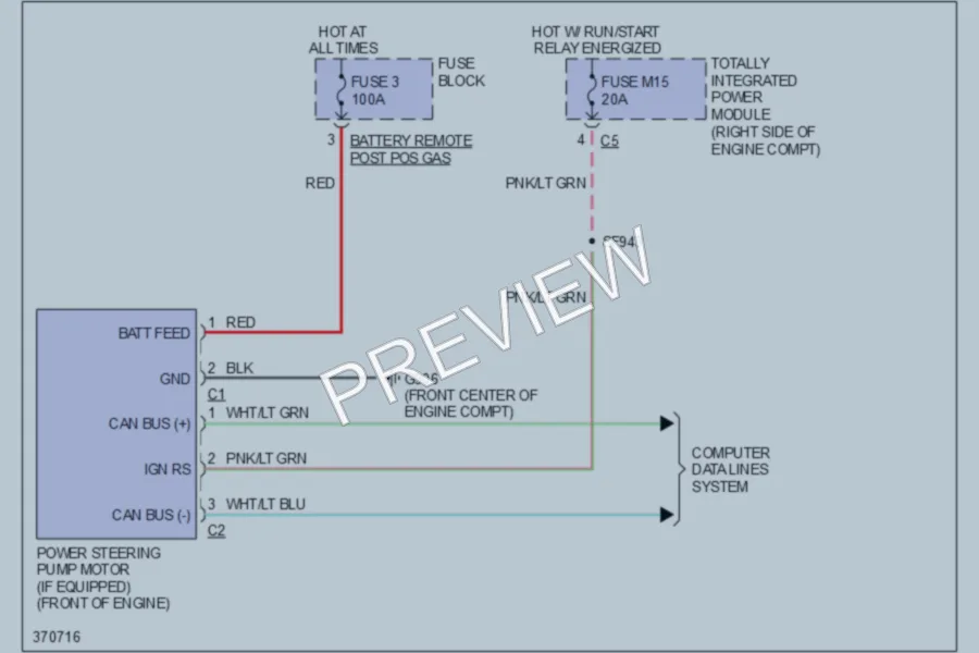 2011 Dodge Durango Electronic Power Steering wiring diagram preview
