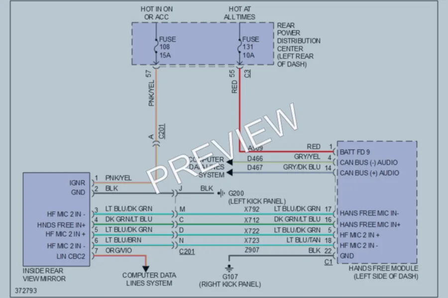 2011 Dodge Journey Power Mirrors wiring diagram preview
