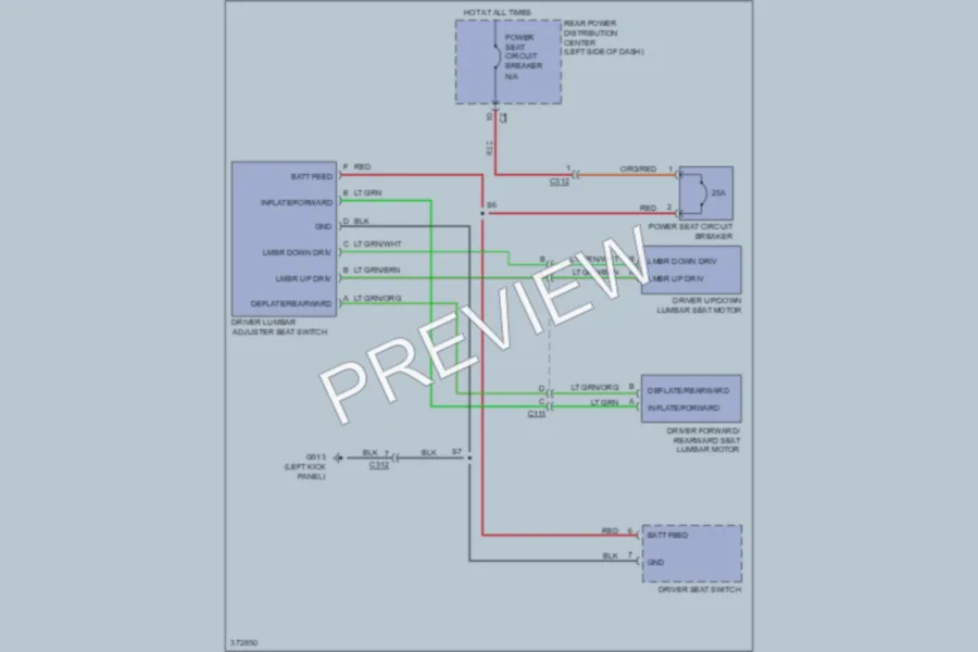 2011 Dodge Journey Power Seats wiring diagram preview