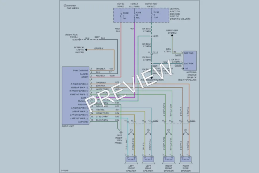 2011 Ford CrownVictoria Radio wiring diagram preview