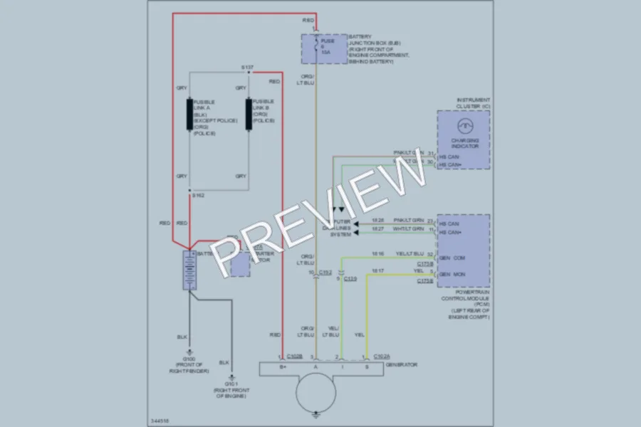 2011 Ford CrownVictoria Starting Charging wiring diagram preview