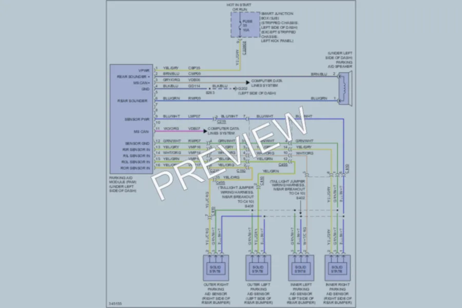 2011 Ford E250 Navigation wiring diagram preview