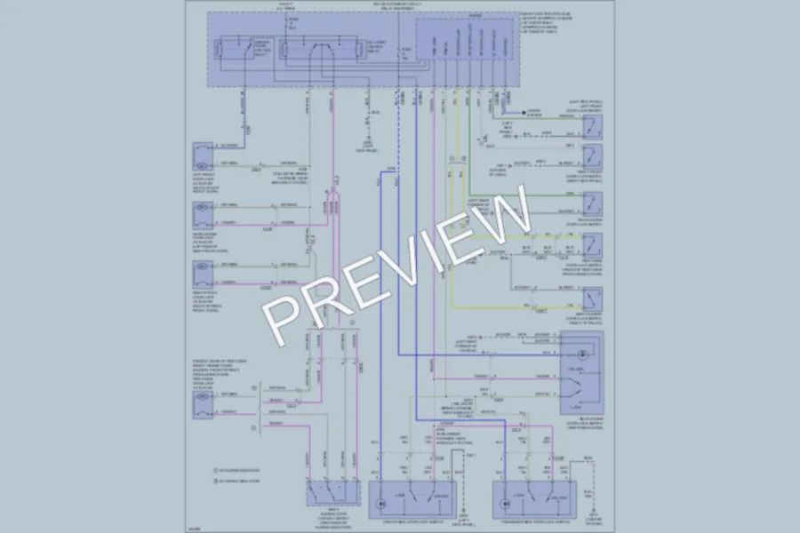 2011 Ford E150 Power Door Locks wiring diagram preview