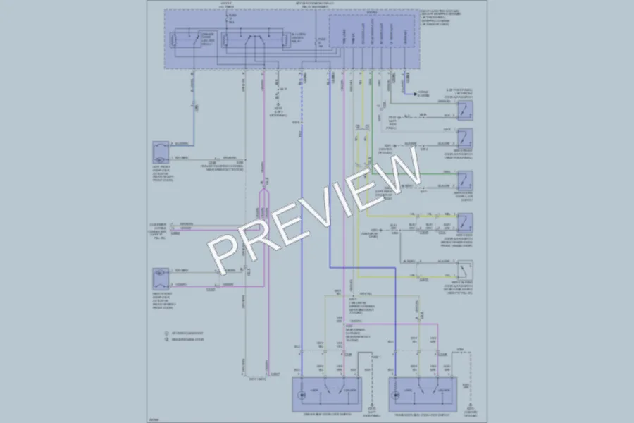 2011 Ford E350 Super Duty Power Door Locks wiring diagram preview