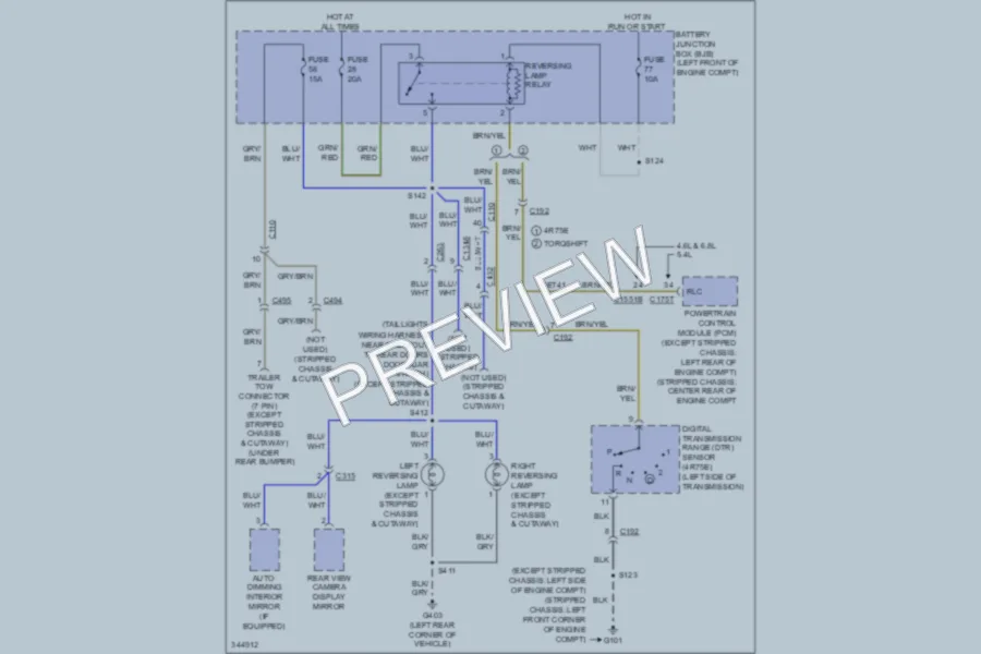 2011 Ford E250 Exterior Lights wiring diagram preview
