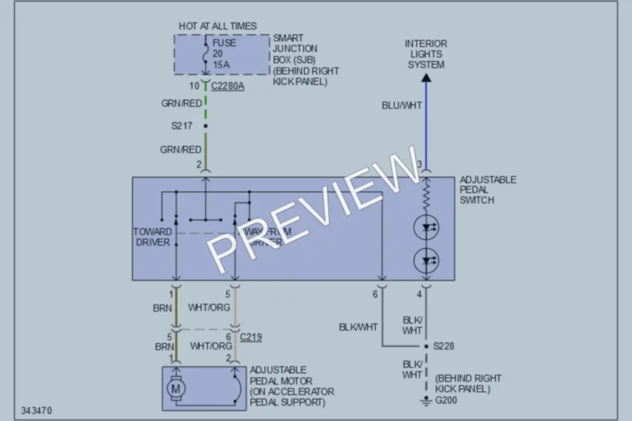 2011 Ford ExpeditionEL Power Seats wiring diagram preview