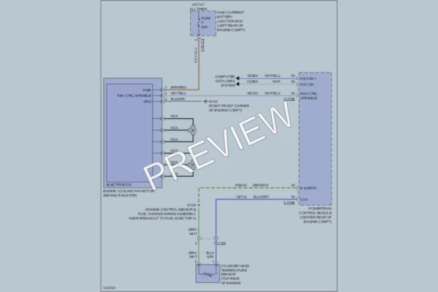 2011 Ford Explorer Cooling Fan wiring diagram preview