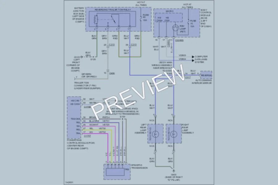 2011 Ford Explorer Exterior Lights wiring diagram preview