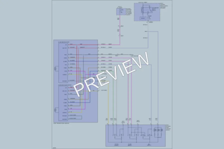 2011 Ford Explorer Power Top Sunroof wiring diagram preview