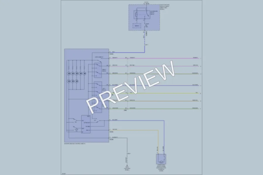2011 Ford F350 Super Duty Power Windows wiring diagram preview