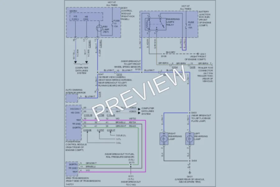2011 Ford F150 Exterior Lights wiring diagram preview