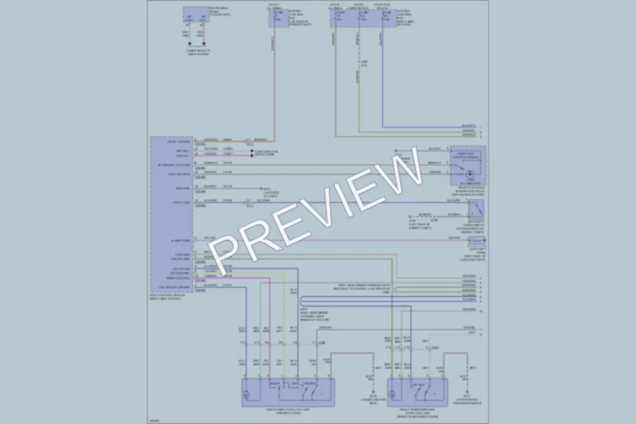 2011 Ford Fiesta Power Door Locks wiring diagram preview