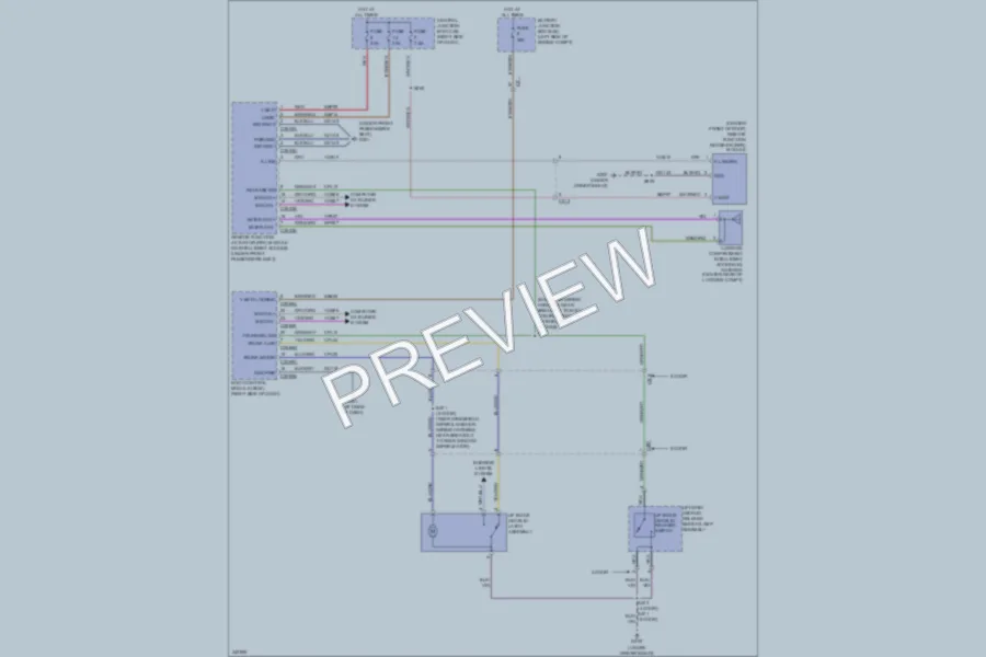 2011 Ford Fiesta Trunk Tailgate Fuel Door wiring diagram preview