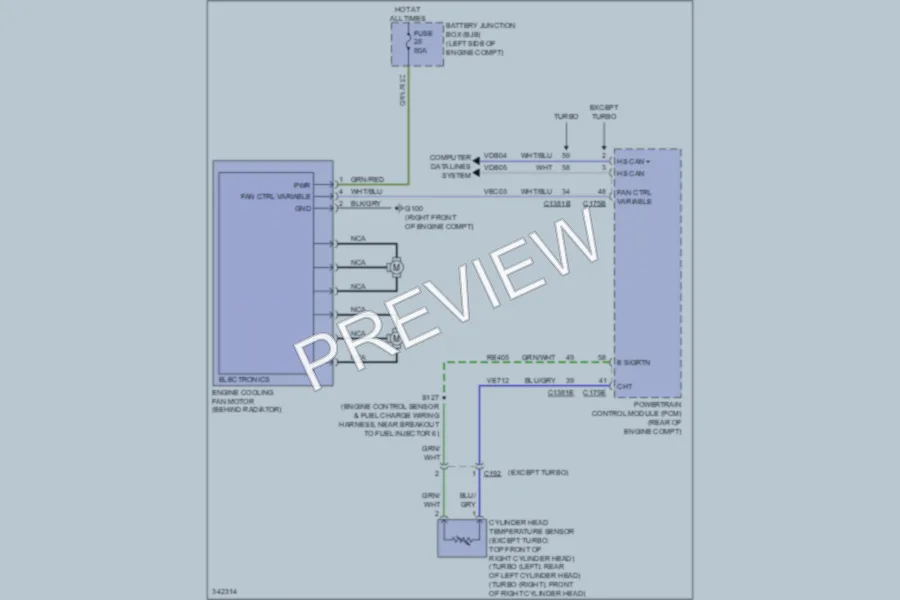 2011 Ford Flex Cooling Fan wiring diagram preview