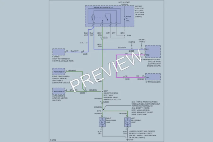2011 Ford Fusion Exterior Lights wiring diagram preview
