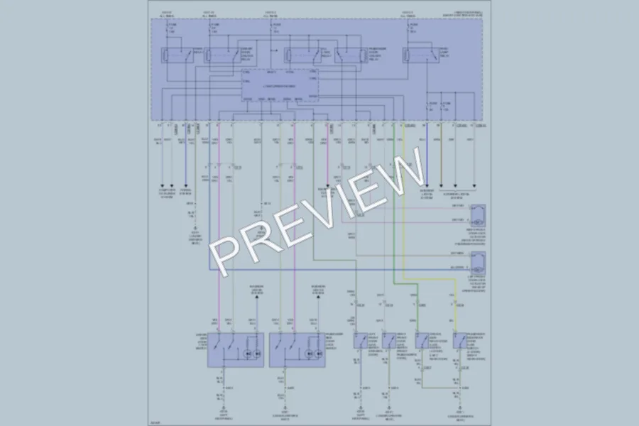 2011 Ford Ranger Power Door Locks wiring diagram preview